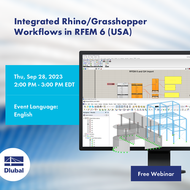 Rhino/Grasshopper-Workflows integriert in RFEM 6 (USA)