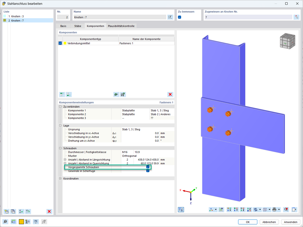 Feature 002669 | Vorgespannte Schrauben für Stahlanschlüsse