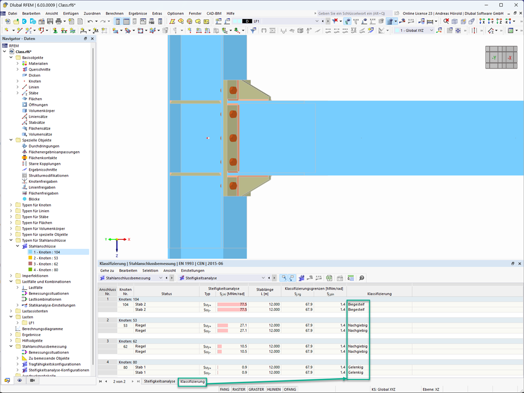 Feature 002667 | Klassifizierung von Stahlanschlüssen nach der Steifigkeit