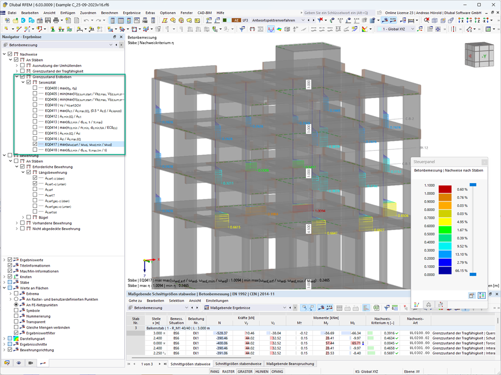 Feature 002671 | Erdbebenbemessung gemäß EC 8 für Stahlbetonstäbe