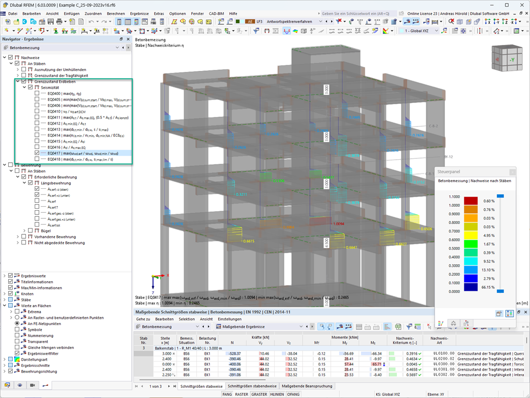 Feature 002671 | Erdbebenbemessung gemäß EC 8 für Stahlbetonstäbe