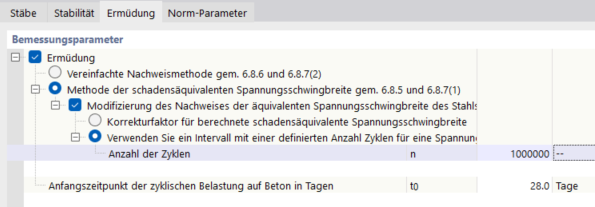 Anzahl der Zyklen auswählen