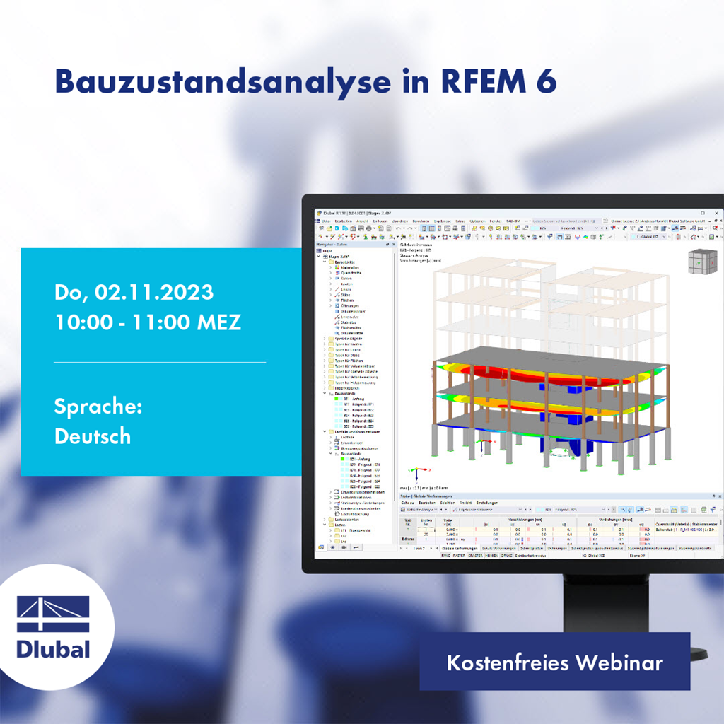 Bauzustandsanalyse in RFEM 6