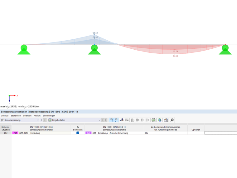 Nachweisstufe 2 - Bemessungseinstellung