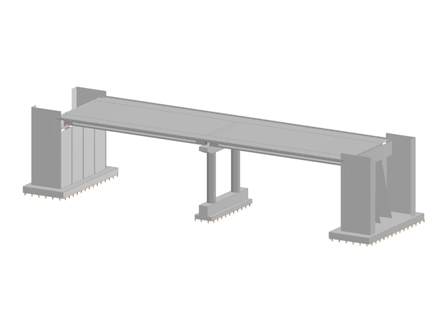 Modell 004576 | Brücke mit Pfeilern und Brückenwiderlagern