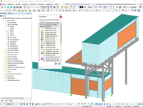 RFEM-Modell der Containerkonstruktion