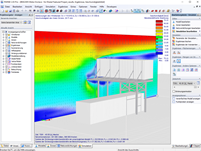 Containerkonstruktion im digitalen Windkanal in RWIND