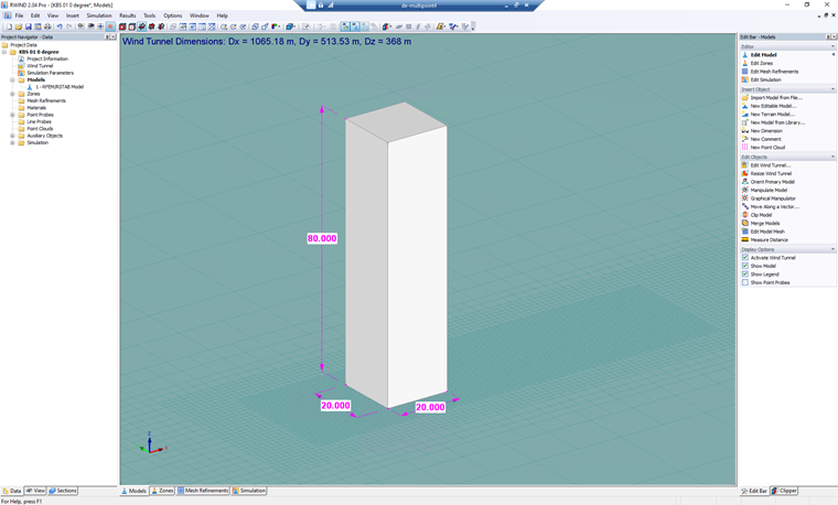 Modellabmessung als Fallstudie