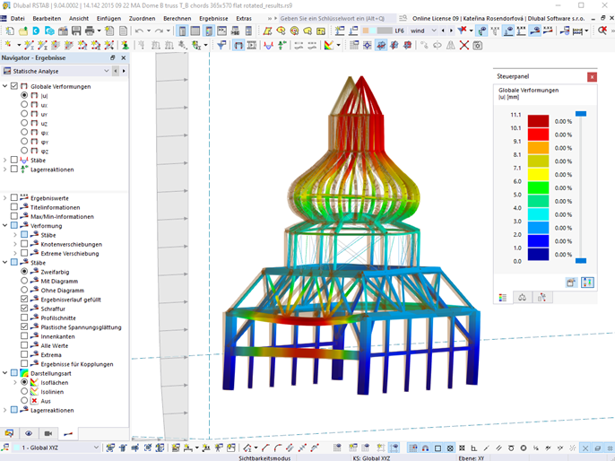 Windverformung in RSTAB