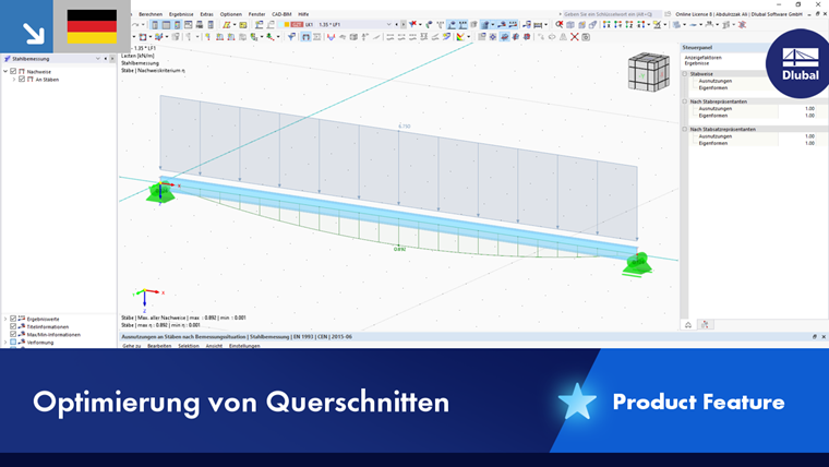 Product Feature | Optimierung von parametrischen Querschnitten