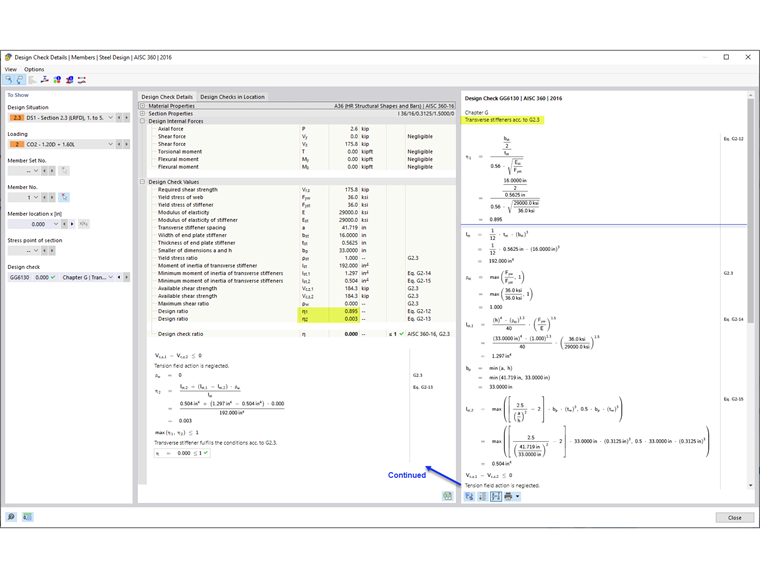 KB 001861 | Bemessung eines Vollwandträgers nach AISC 360-16