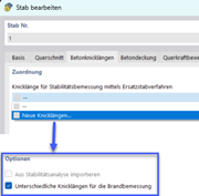 Knicklängen für Brandbemessung