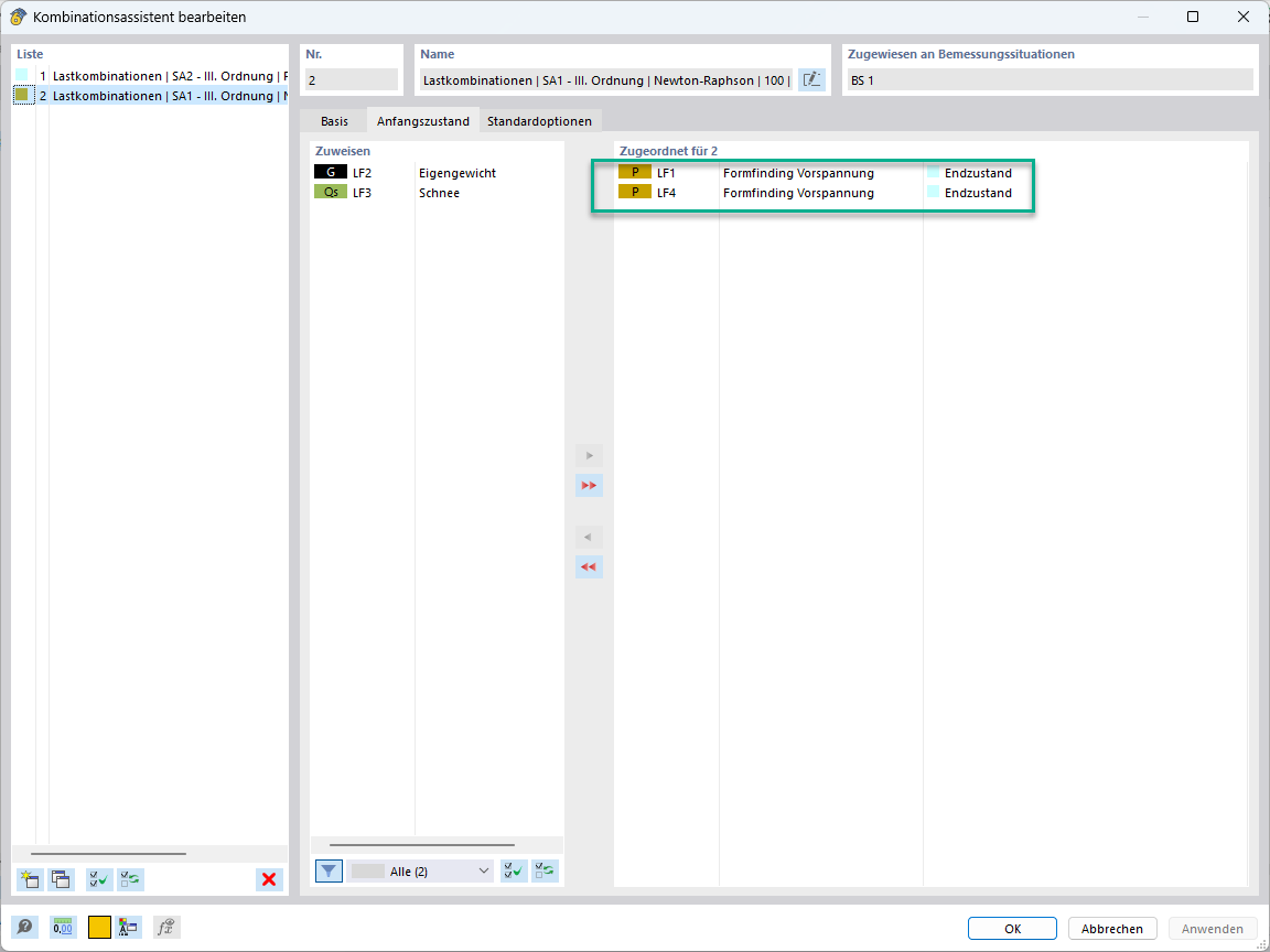 Feature 002694 | Kombinationserstellung mit mehr als einem Anfangszustand