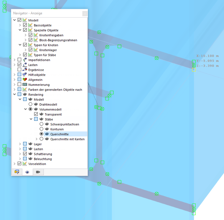 Konturquerschnittspunkte zum Setzen von Objekten