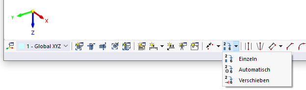Funktionen für Umnummerieren in CAD-Symbolleiste