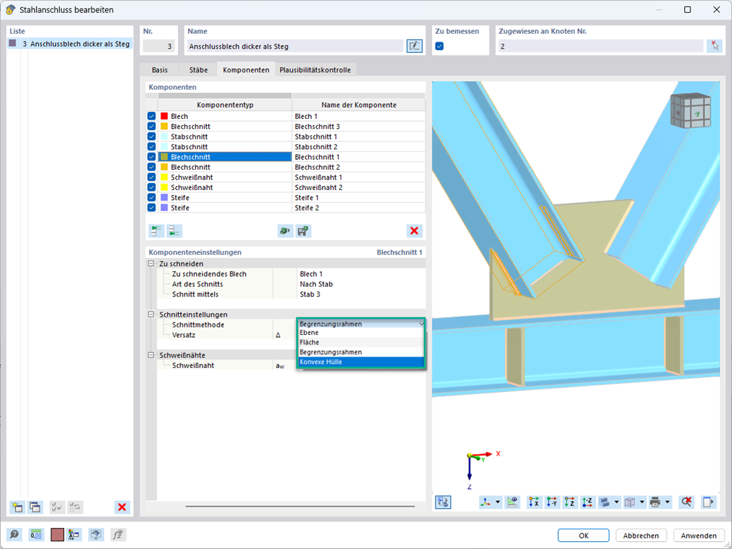 Feature 002721 | Komponente "Blechschnitt"