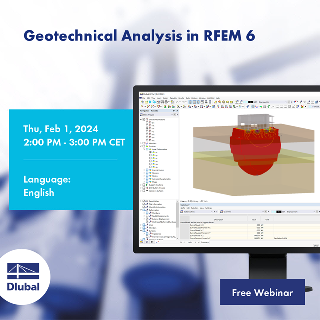 Geotechnische Analyse in RFEM 6
