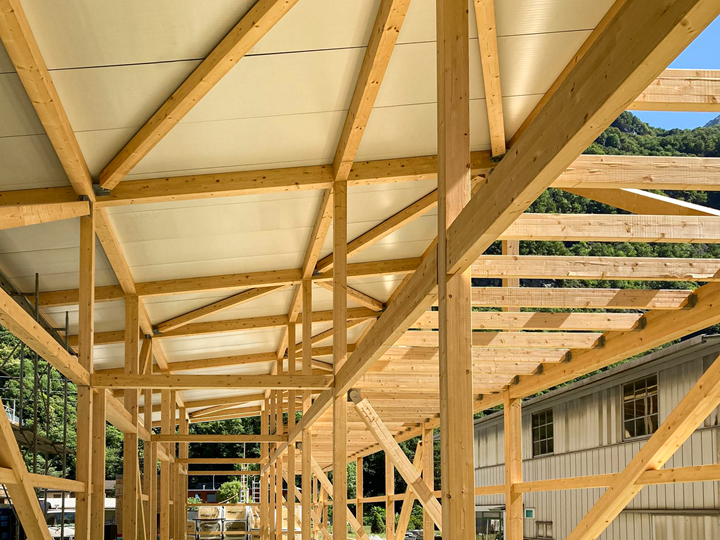 Lagerhalle von Siegrist Igor Carpenteria in Maggia, Schweiz