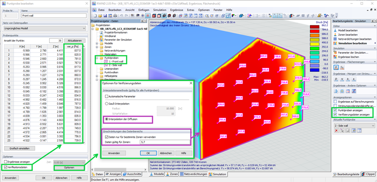 KB 001871 | Interpolationsverfahren für experimentell gemessene Druckwerte in RWIND 2