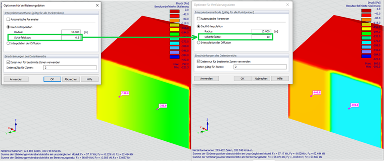 KB 001871 | Interpolationsverfahren für experimentell gemessene Druckwerte in RWIND 2