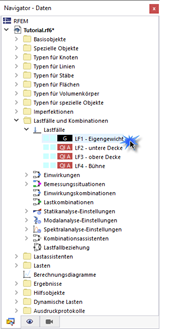 Öffnen des Dialogs zum Anlegen des Lastfalls