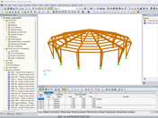 Runde Halle aus Holz