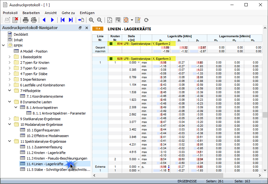 Öffnen des Kontextmenüs zum Ausblenden von Teilergebnissen