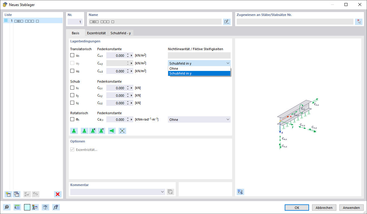 Dialog 'Neues Stablager', Register 'Basis'