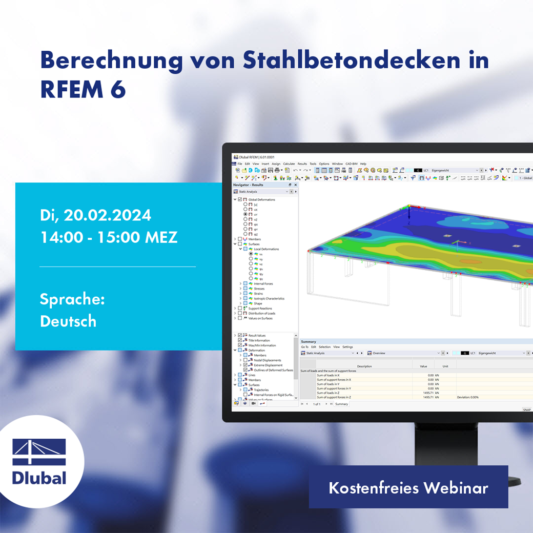 Berechnung von Stahlbetondecken in RFEM 6