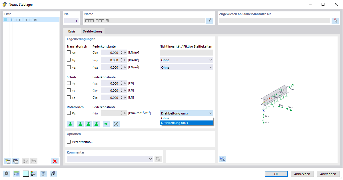 Dialog 'Neues Stablager', Register 'Basis'