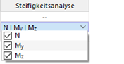 Schnittgrößen für Steifigkeitsanalyse