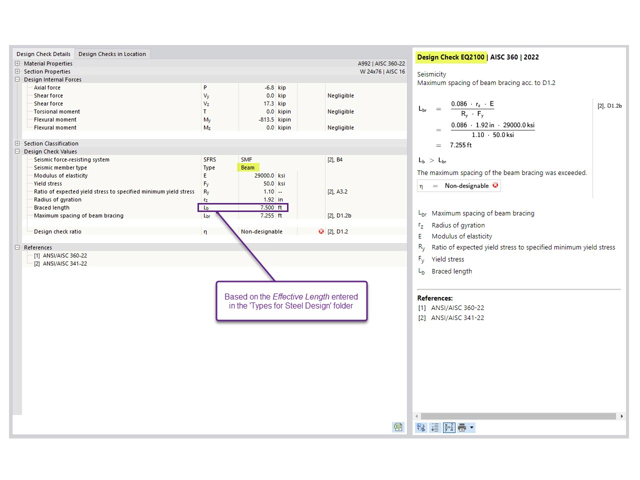 KB 001875 | Biegesteifer Rahmen - Stabbemessung nach AISC 341-22 in RFEM 6