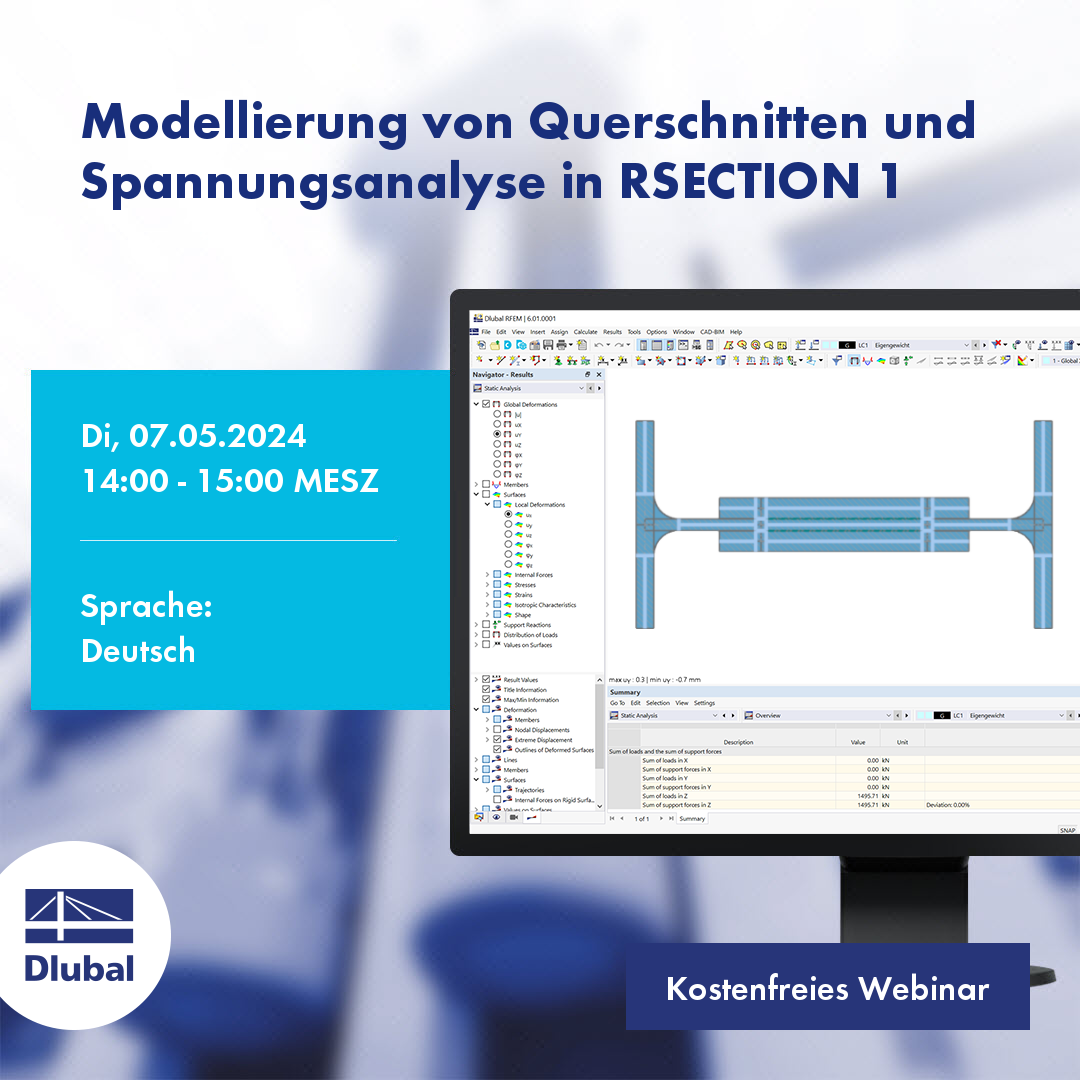 Modellierung von Querschnitten und Spannungsanalyse in RSECTION 1