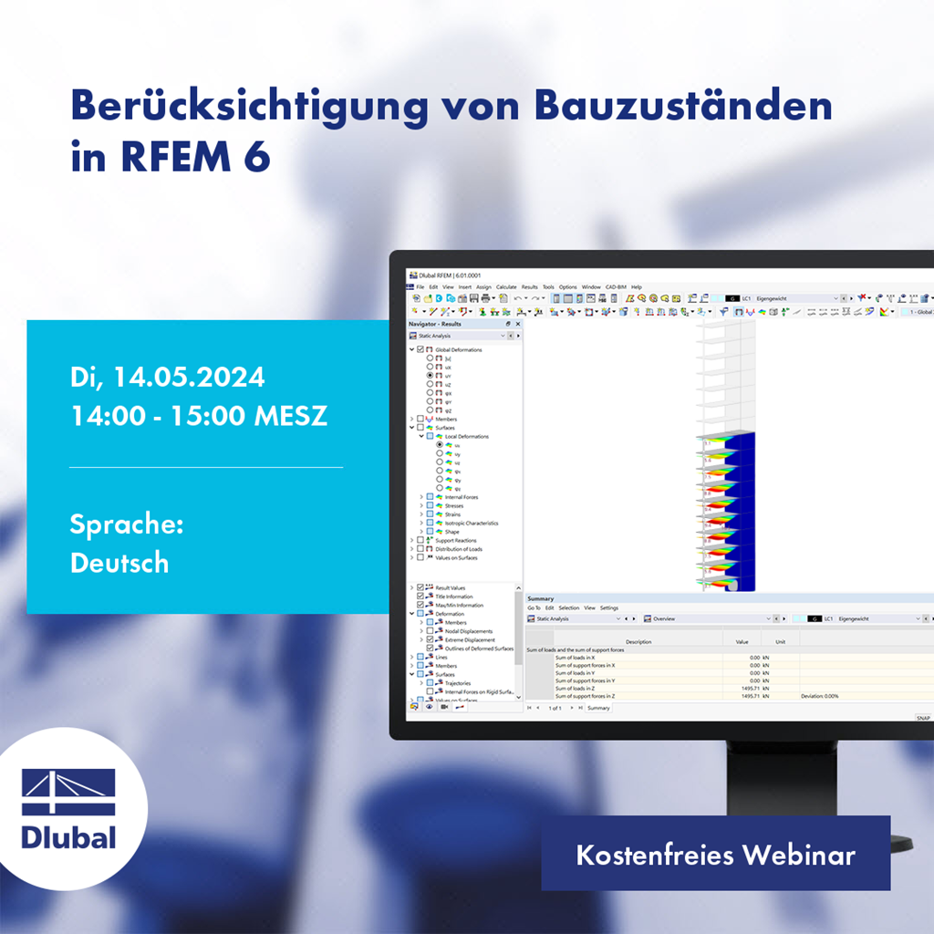 Berücksichtigung von Bauzuständen in RFEM 6