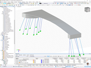 RFEM-Modell der Fuß- und Radwegbrücke, Eichstätt | © Bergmeister Ingenieure