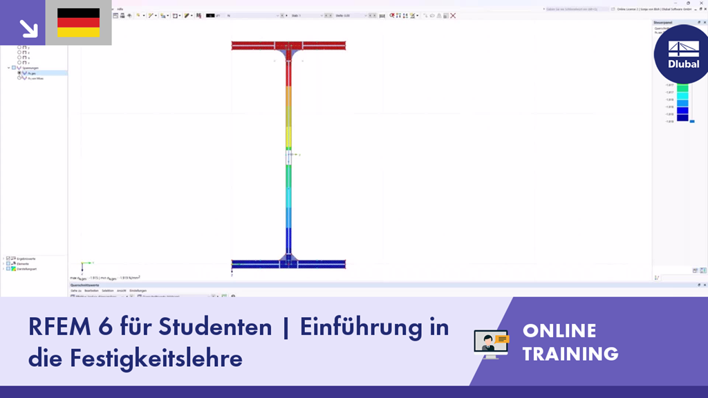 RFEM 6 für Studenten | Einführung in die Festigkeitslehre