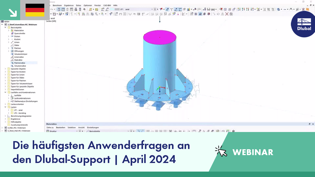 Die häufigsten Anwenderfragen an den Dlubal-Support | April 2024