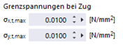 Kleine zulässige Grenzzugkraft