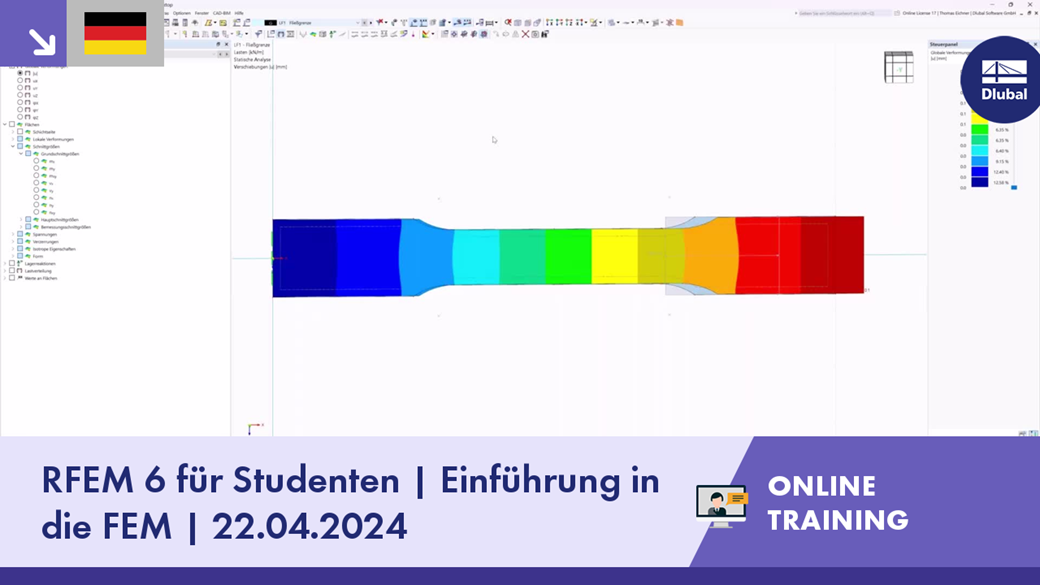 RFEM 6 für Studenten | Einführung in die FEM | 22.04.2024