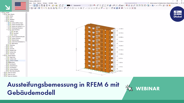 Aussteifungsbemessung in RFEM 6 mit Gebäudemodell