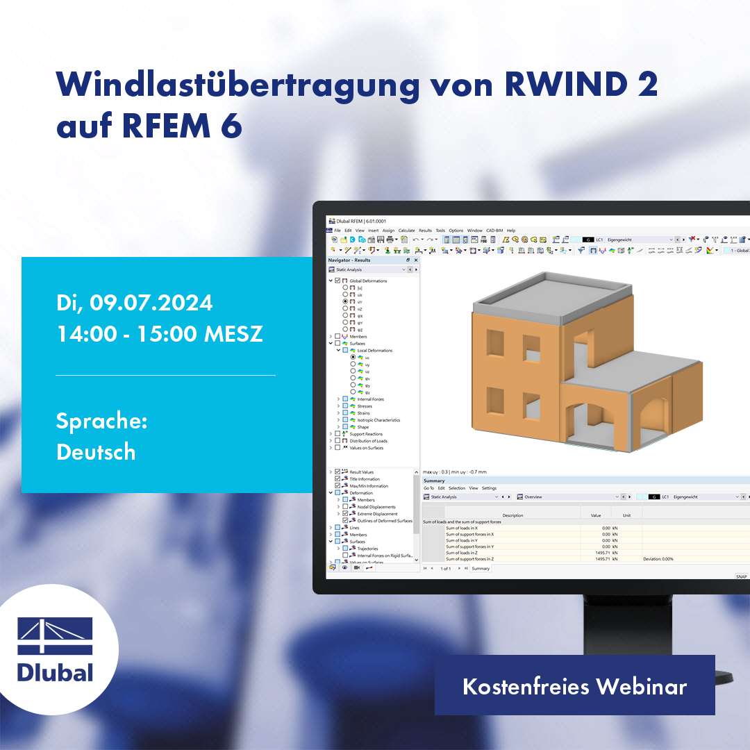 Windlastübertragung von RWIND 2 auf RFEM 6