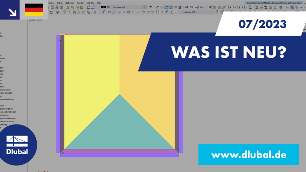 Neuerungen in den Softwareversionen RFEM 6 und RSTAB 9 Stand Juli 2023 dargestellt.