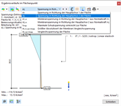 Ergebnisart für Spannungsverlauf auswählen