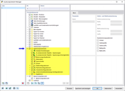 Ausdruckprotokoll-Manager mit Kapiteln für Spannungs-Dehnungs-Berechnung