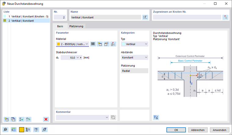 Neue Durchstanzbewehrung | Basis