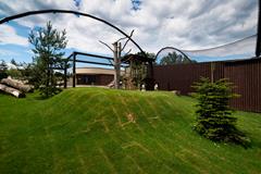 Konstruktion des Pavillons von CITES-Rettungszentrum im Zoo Tábor, Tschechische Republik | Innenraum des Pavillons