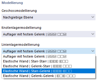 Knoten- und Linienlager des Geschosses modellieren