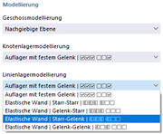 Knoten- und Linienlager des Geschosses modellieren