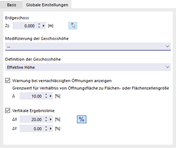 Register 'Globale Einstellungen'