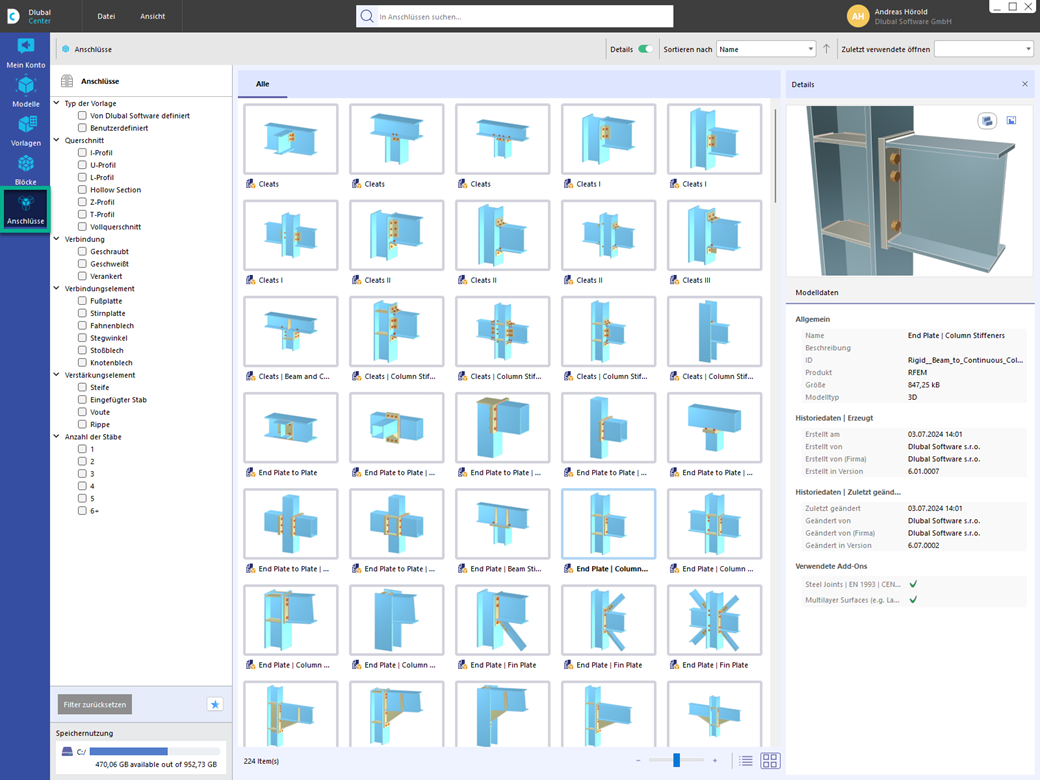 Feature 002855 | Verbindungsbibliothek im Dlubal Center